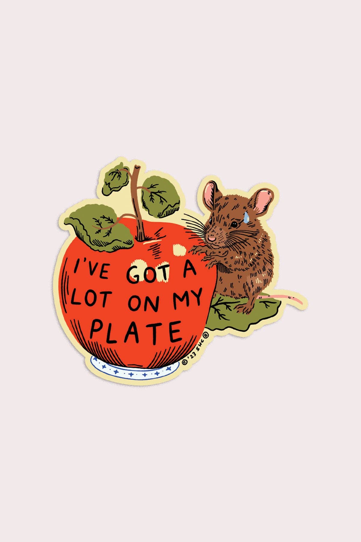 A Lot On My Plate Vinyl Sticker - Out of the Blue
