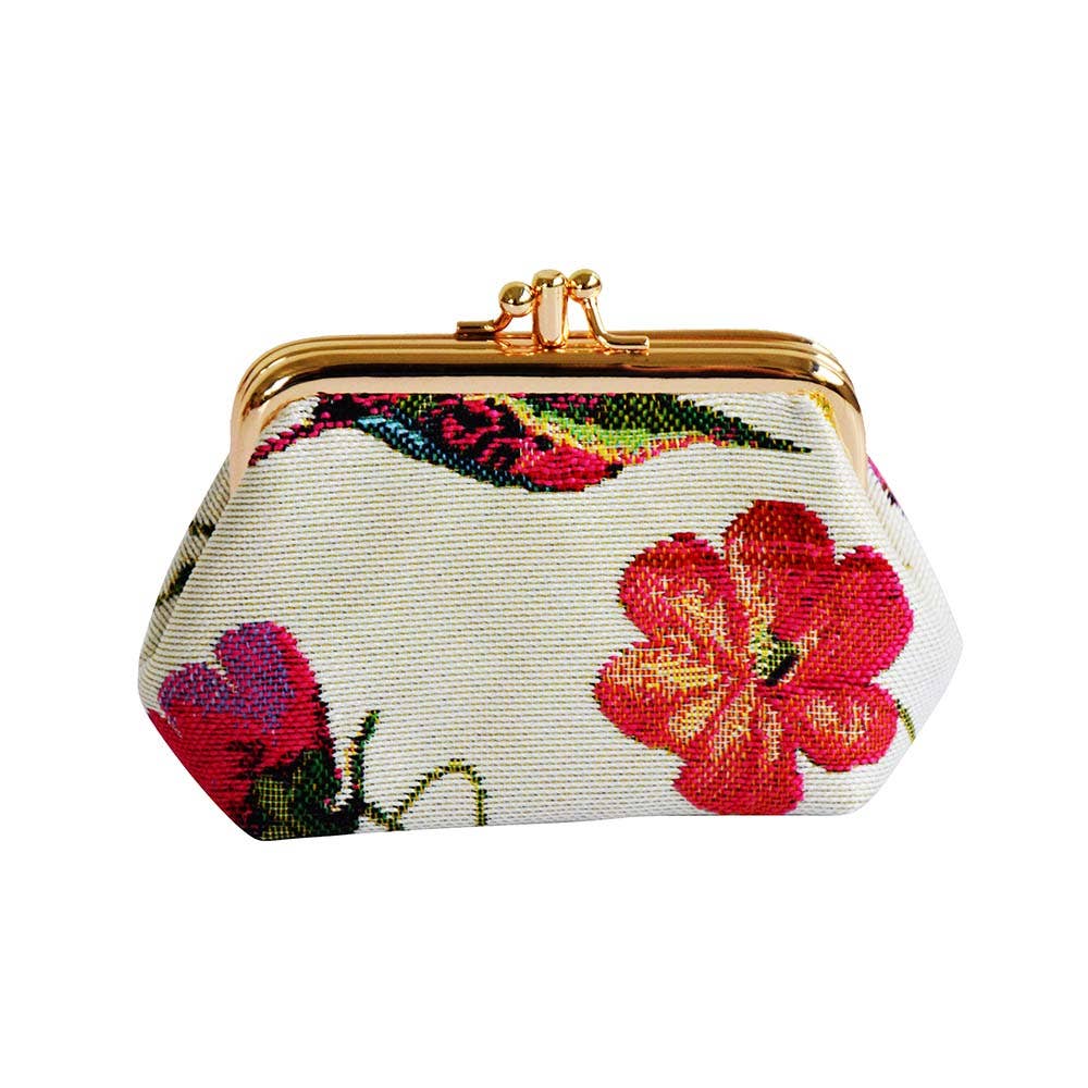 FRMP-HUMM | HUMMINGBIRD COIN CLASP FRAME PURSE WALLET - Out of the Blue