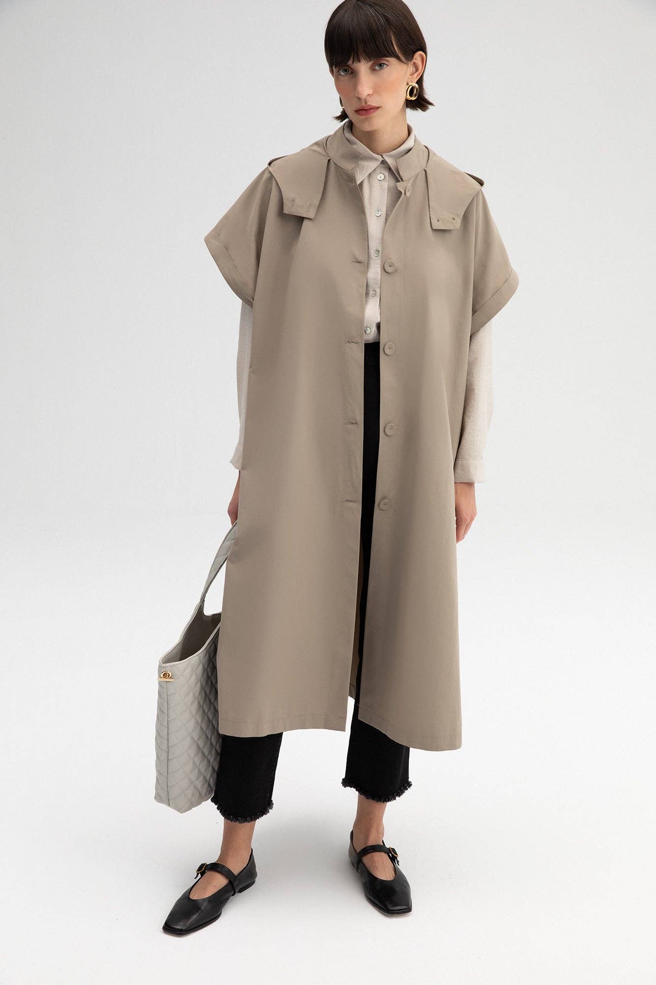 HOODED TRENCH COAT - Out of the Blue