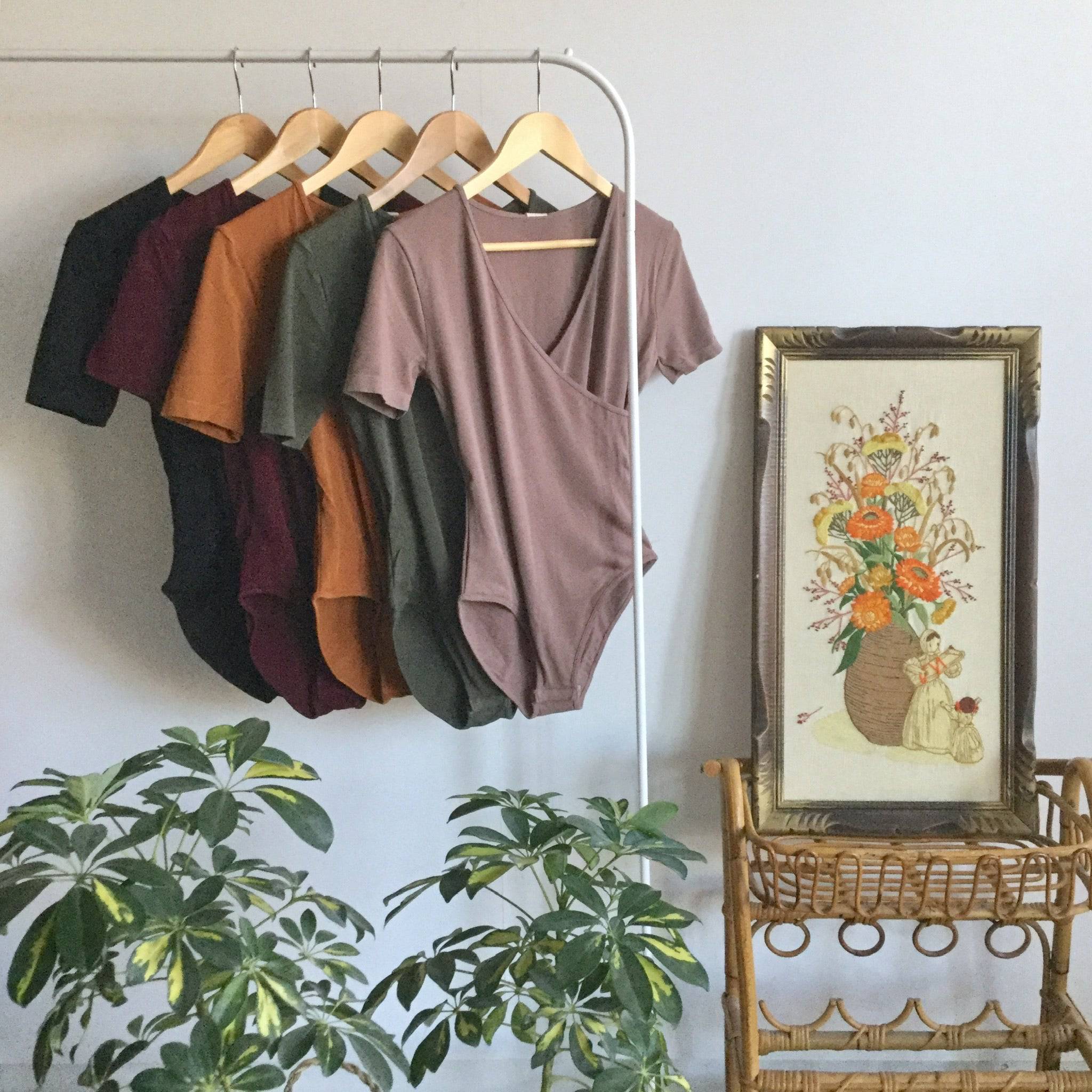 WRAP BODYSUIT BAMBOO - Out of the Blue