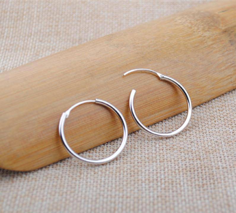 ENDLESS HOOP 12MM STERLING SILVER - Out of the Blue