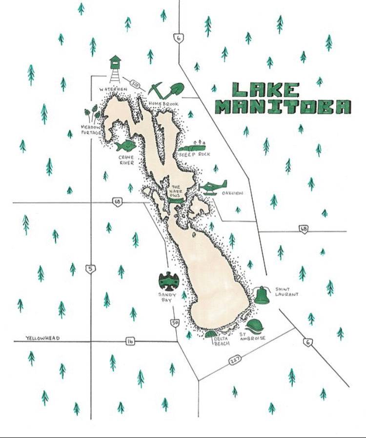 LAKE MANITOBA PRINT 8X10 - Out of the Blue