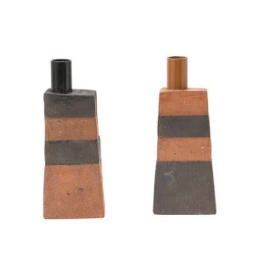 TERRA COTTA TAPER HOLDER - Out of the Blue