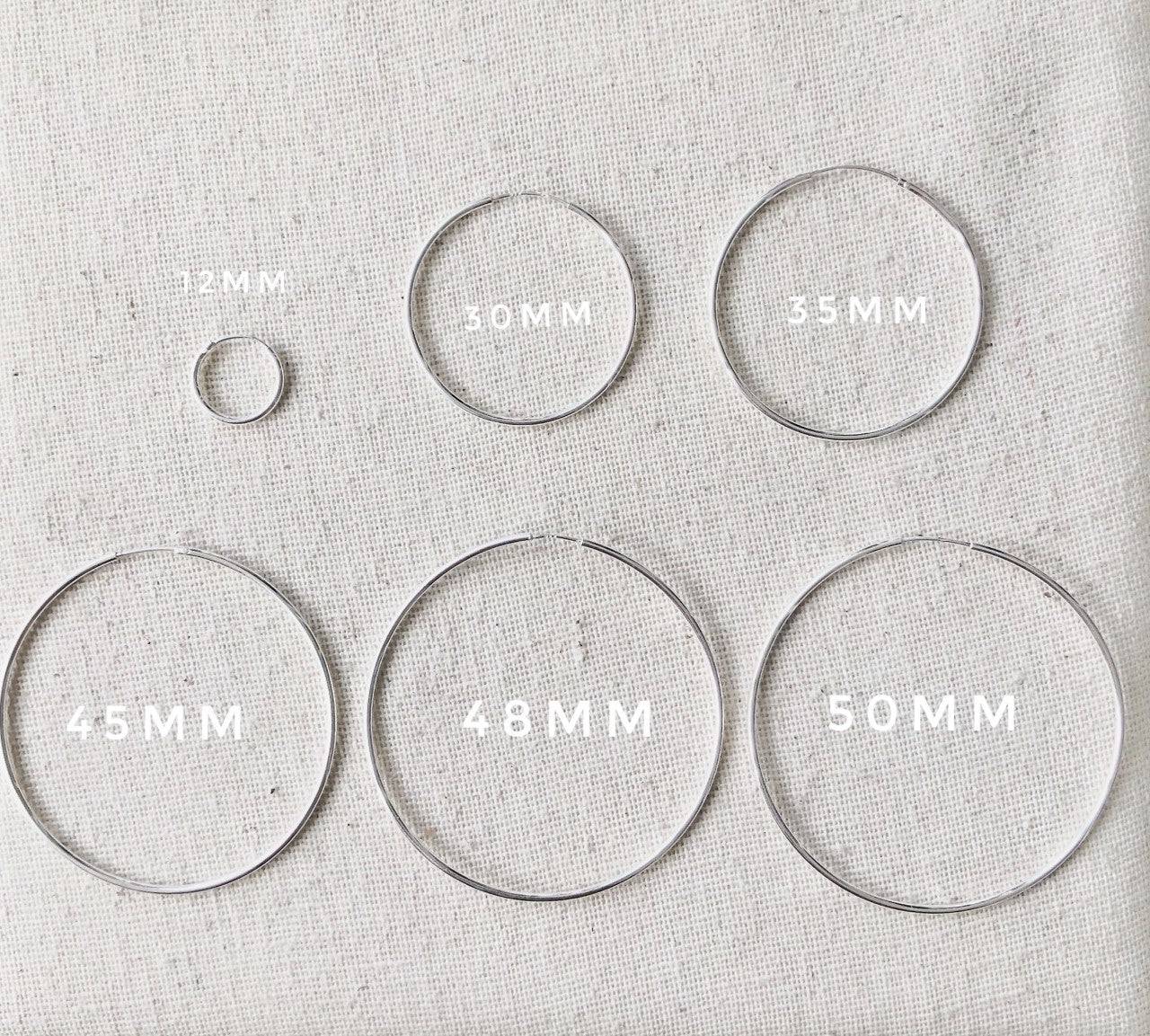 ENDLESS HOOP 50MM STERLING SILVER - Out of the Blue