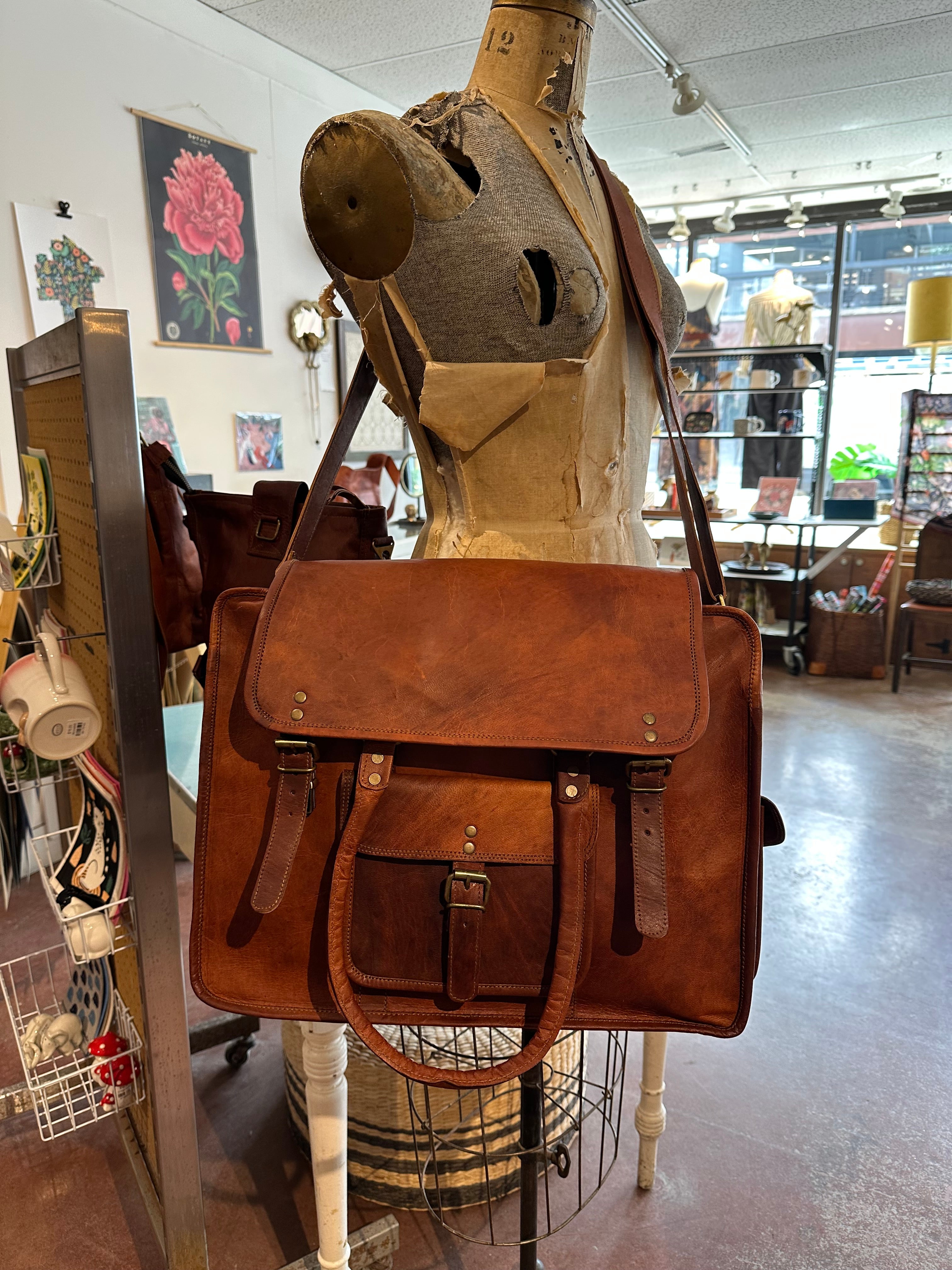 Leather Weekender