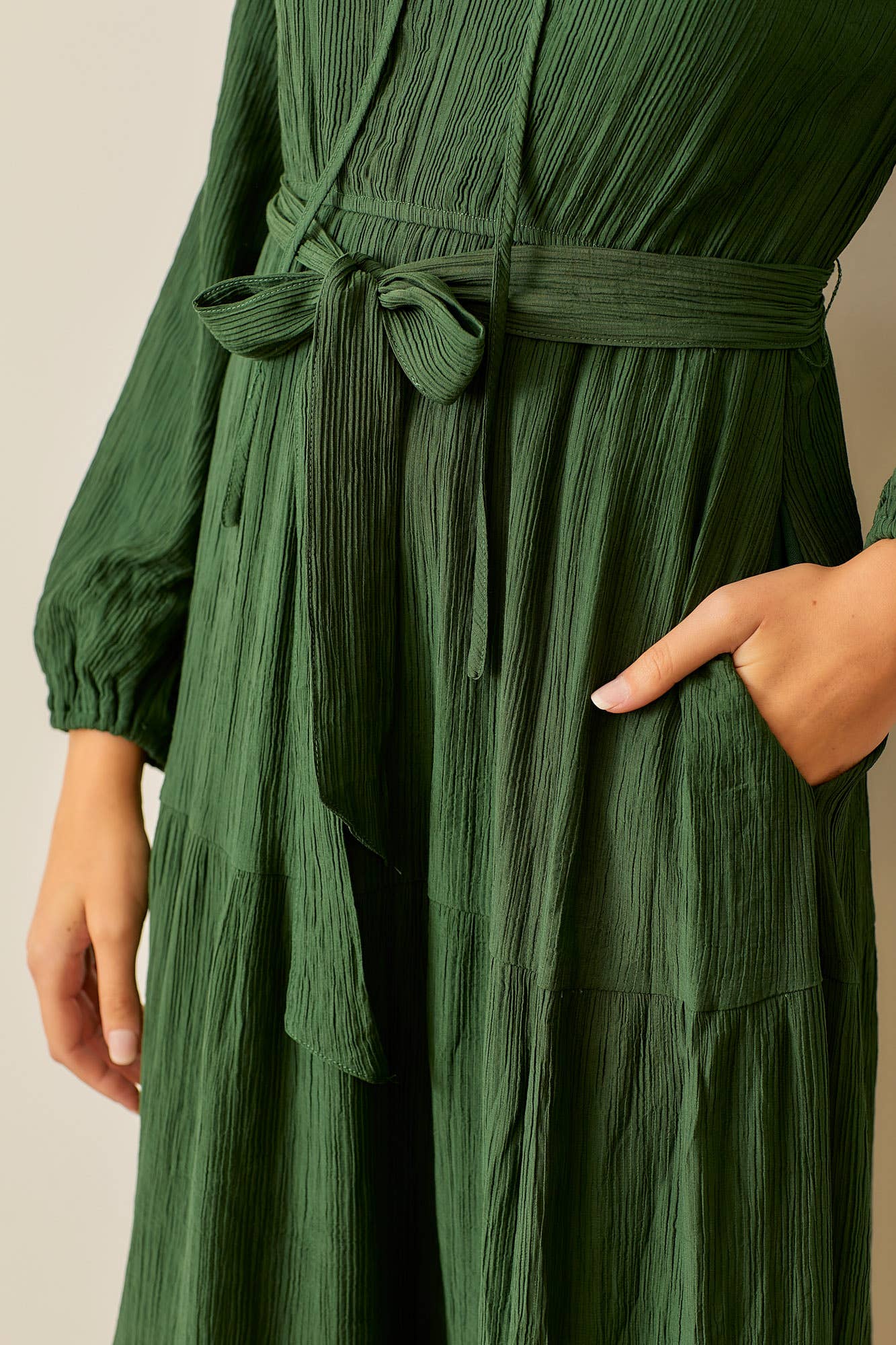 Winter Green Midi Dress