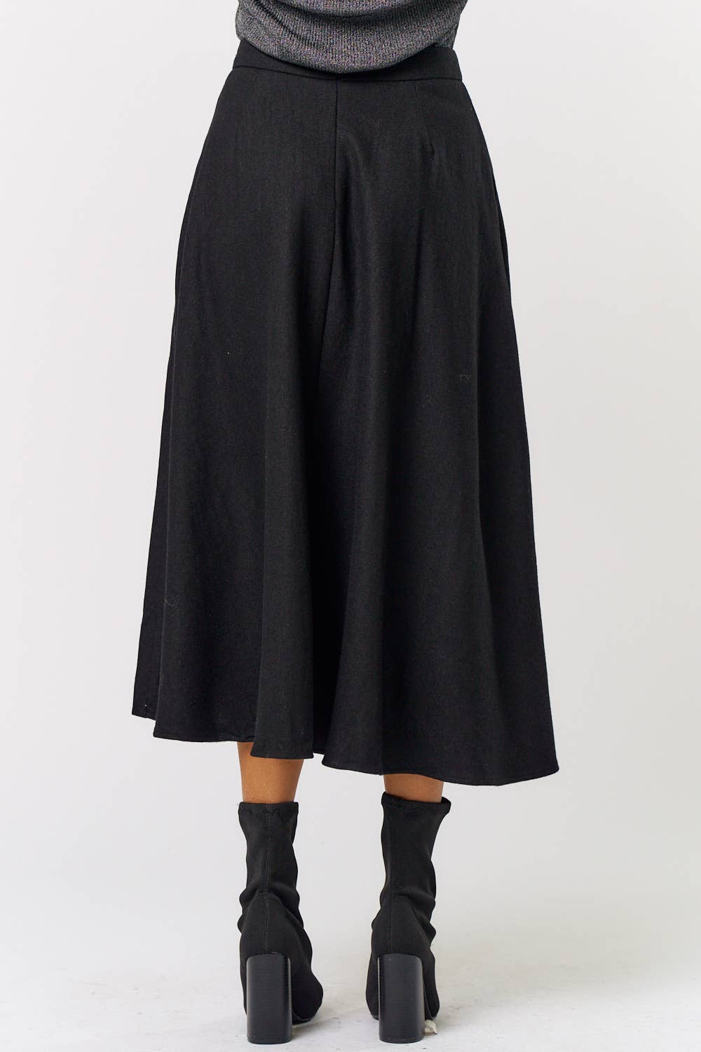 WOOL BLEND  MIDI SKIRT