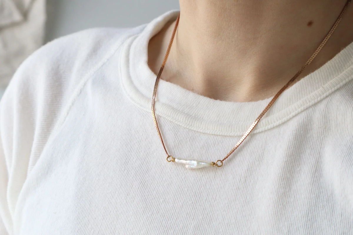 Drift Pearl Necklace - Out of the Blue