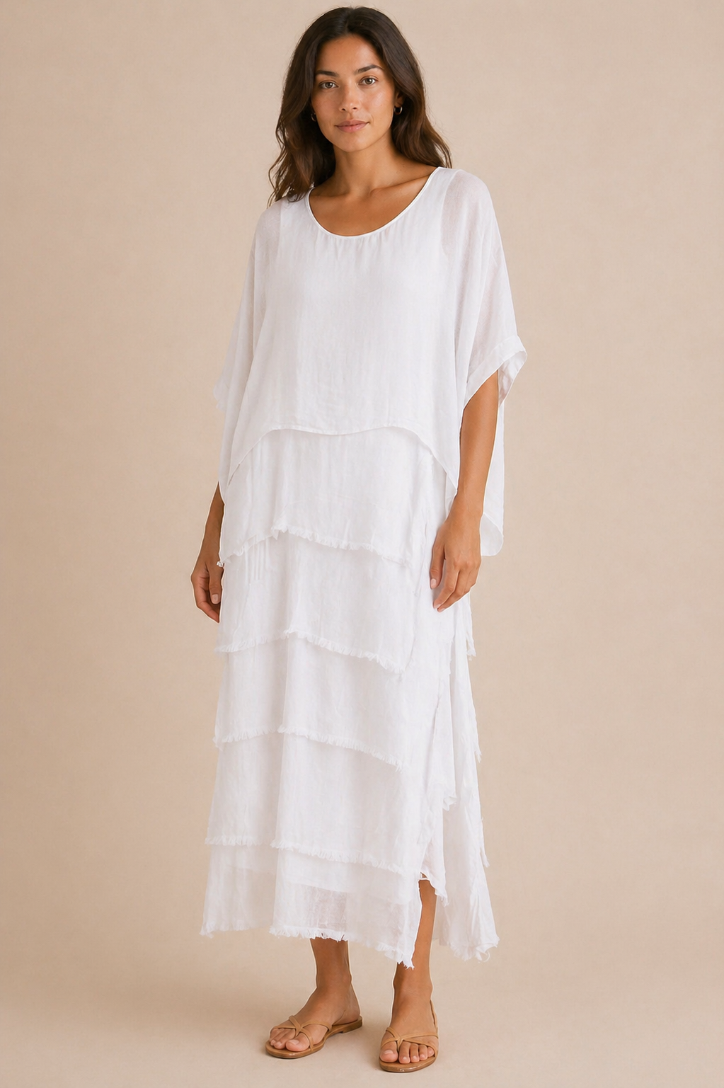 Layla Ruffled Silk Dress - Out of the Blue