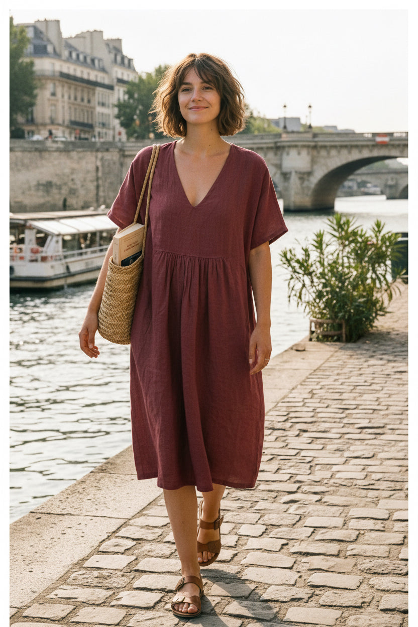 Smock Linen Dress