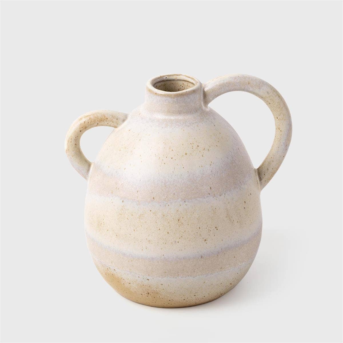 Reactive Glaze Ceramic Handled Vase - Out of the Blue