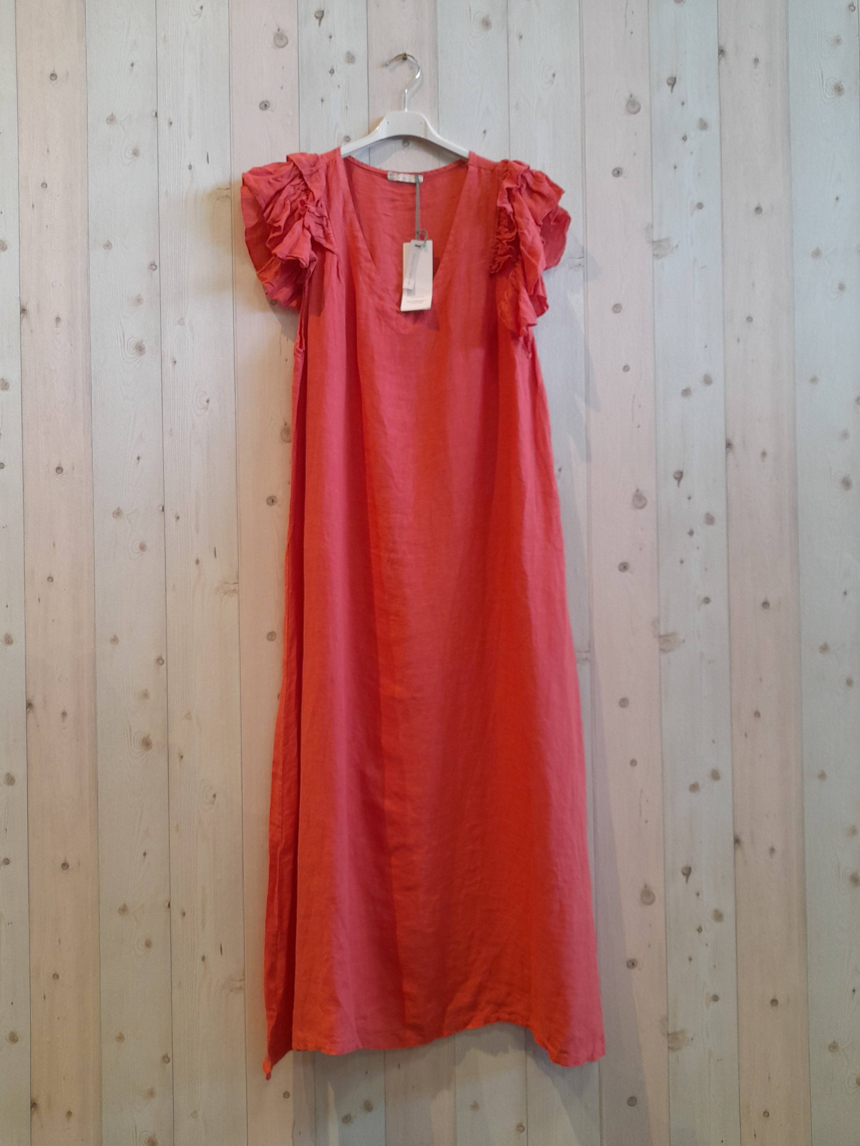 Ruffle Linen Dress