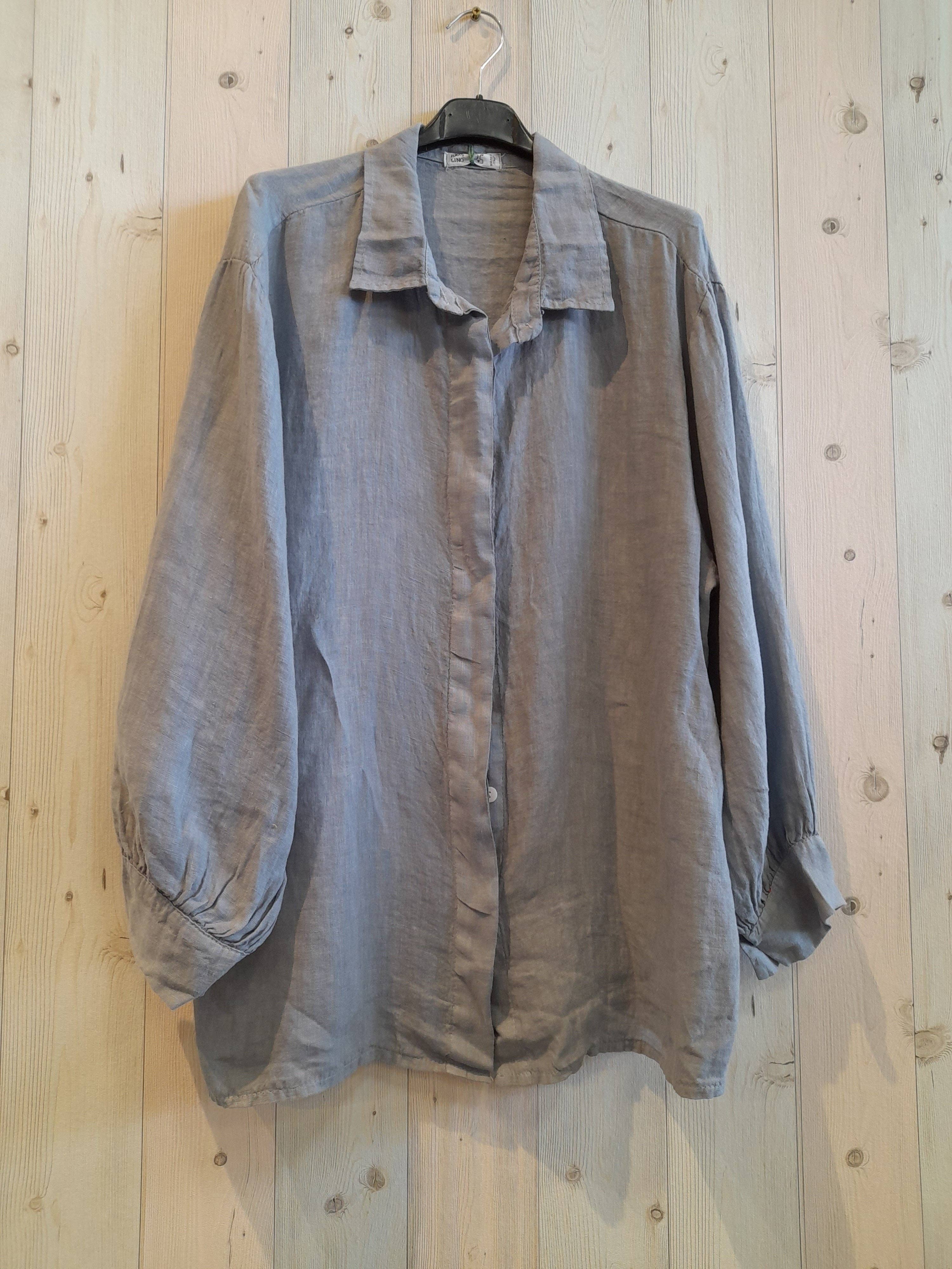 Covered Button Linen Shirt