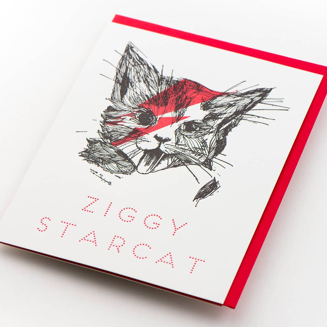 Ziggy Star Cat Card