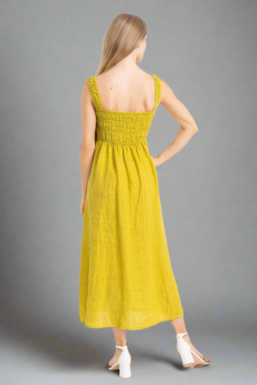 Marigold Linen Dress