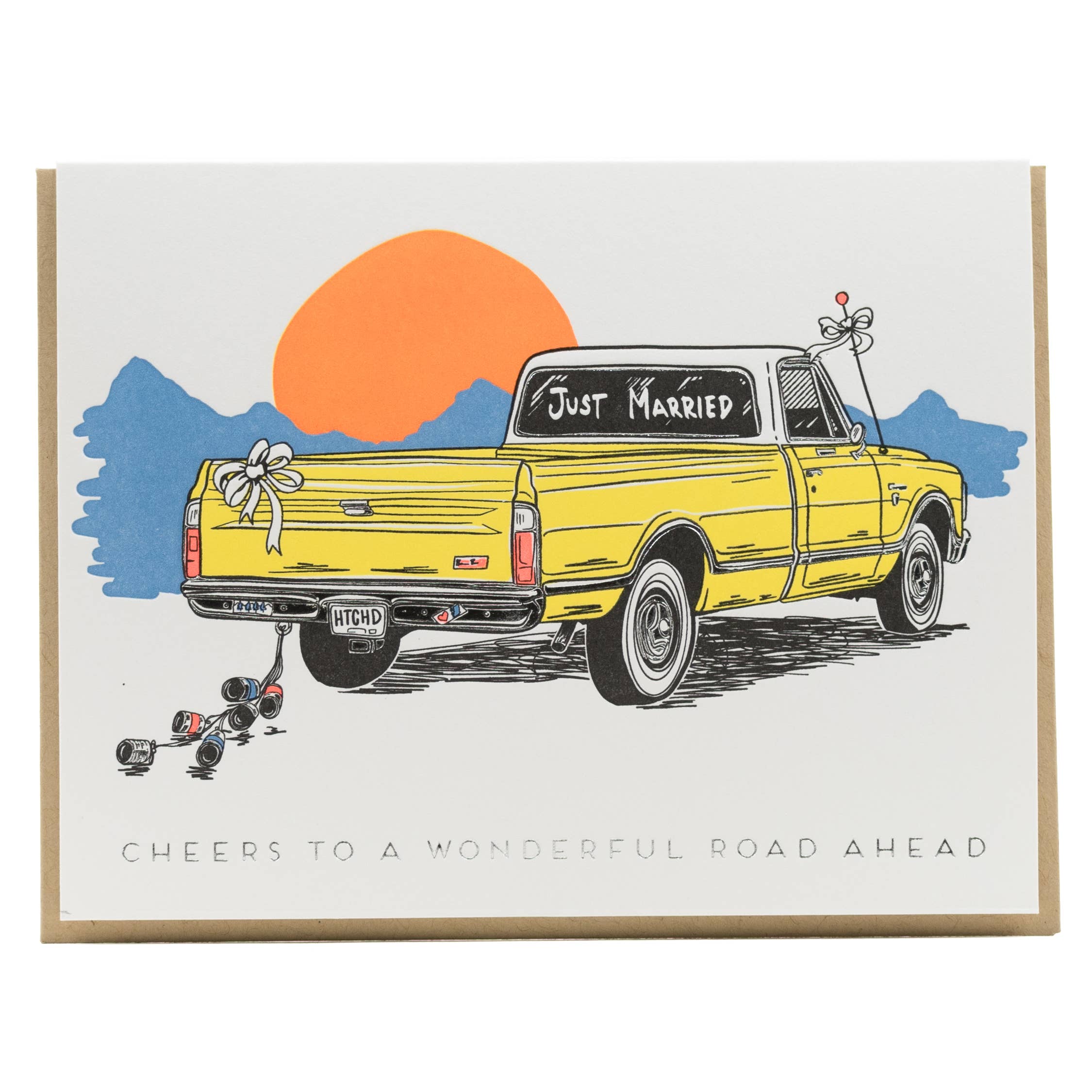 Wedding Truck Sunset Card - Out of the Blue