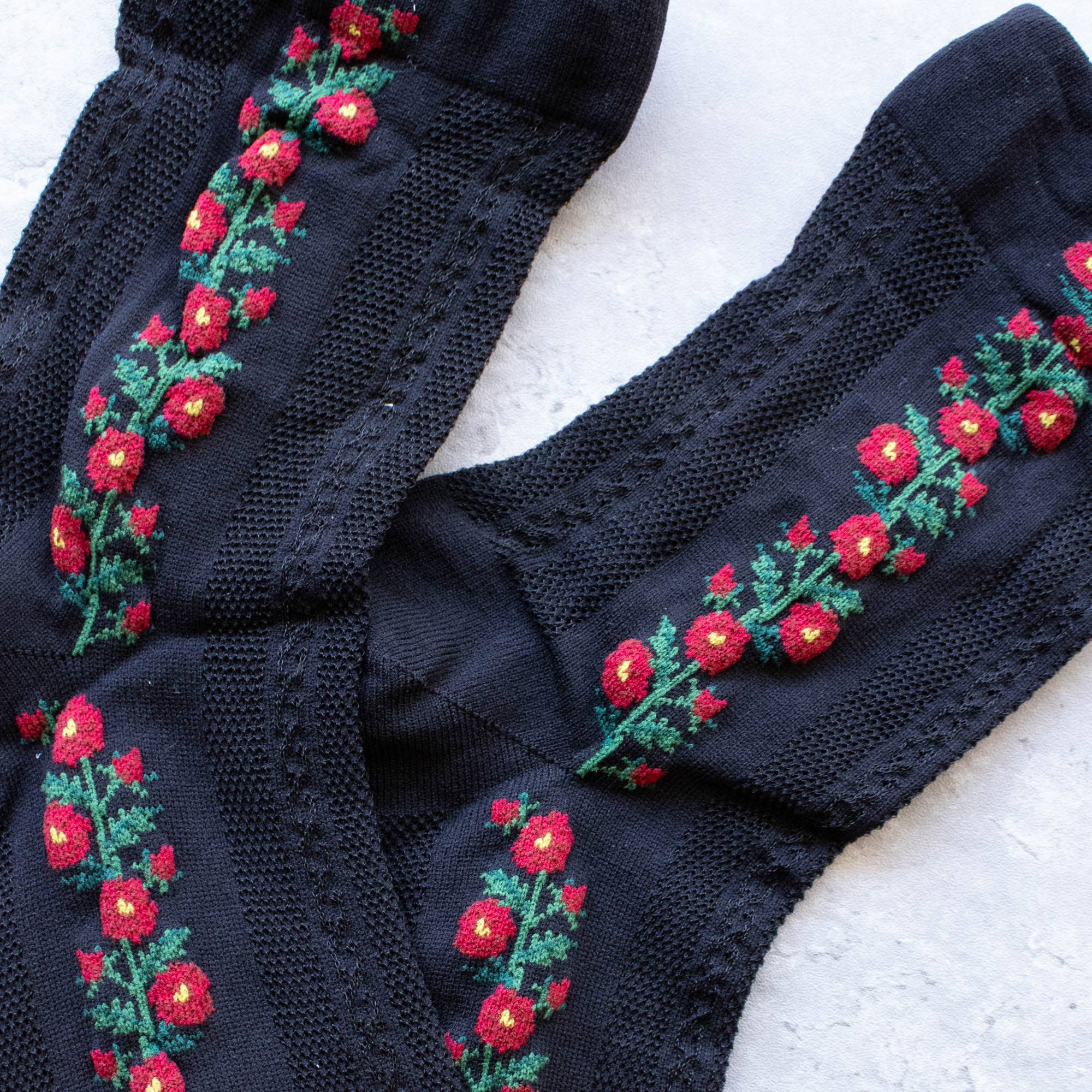 Floral Mesh Socks