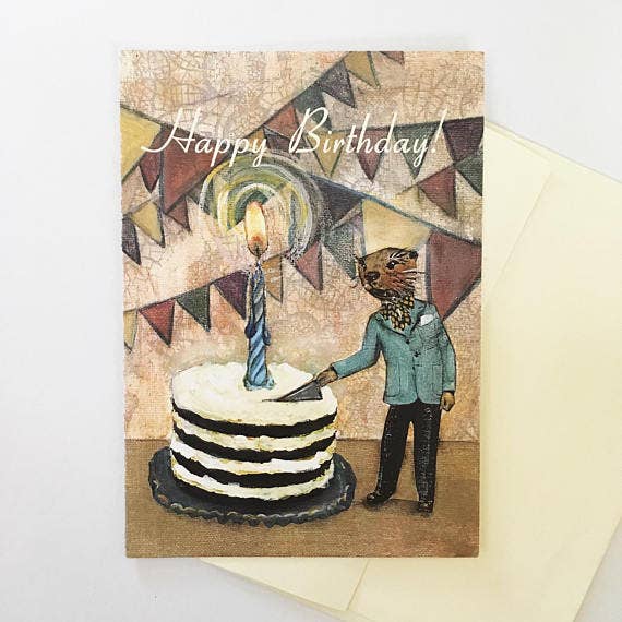 Otter Cake Card - Out of the Blue