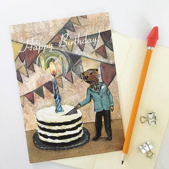 Otter Cake Card - Out of the Blue