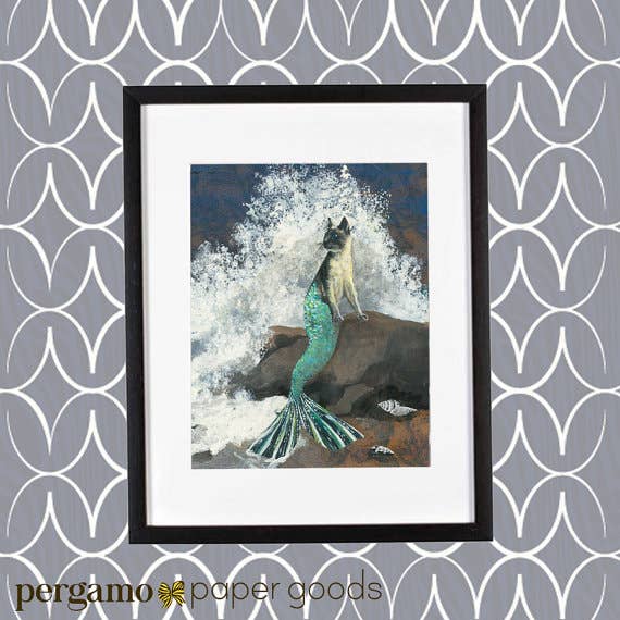 Mermaid Cat 8X10 Art Print