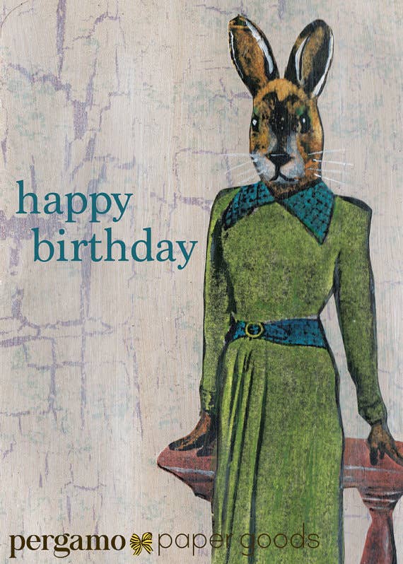 Happy Birthday Rabbit Card