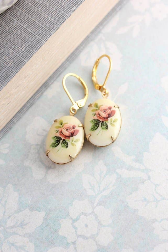 Cameo Drop Earrings