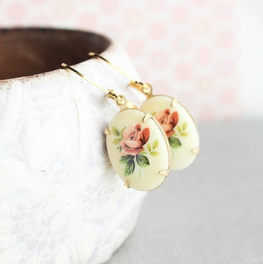 Cameo Drop Earrings