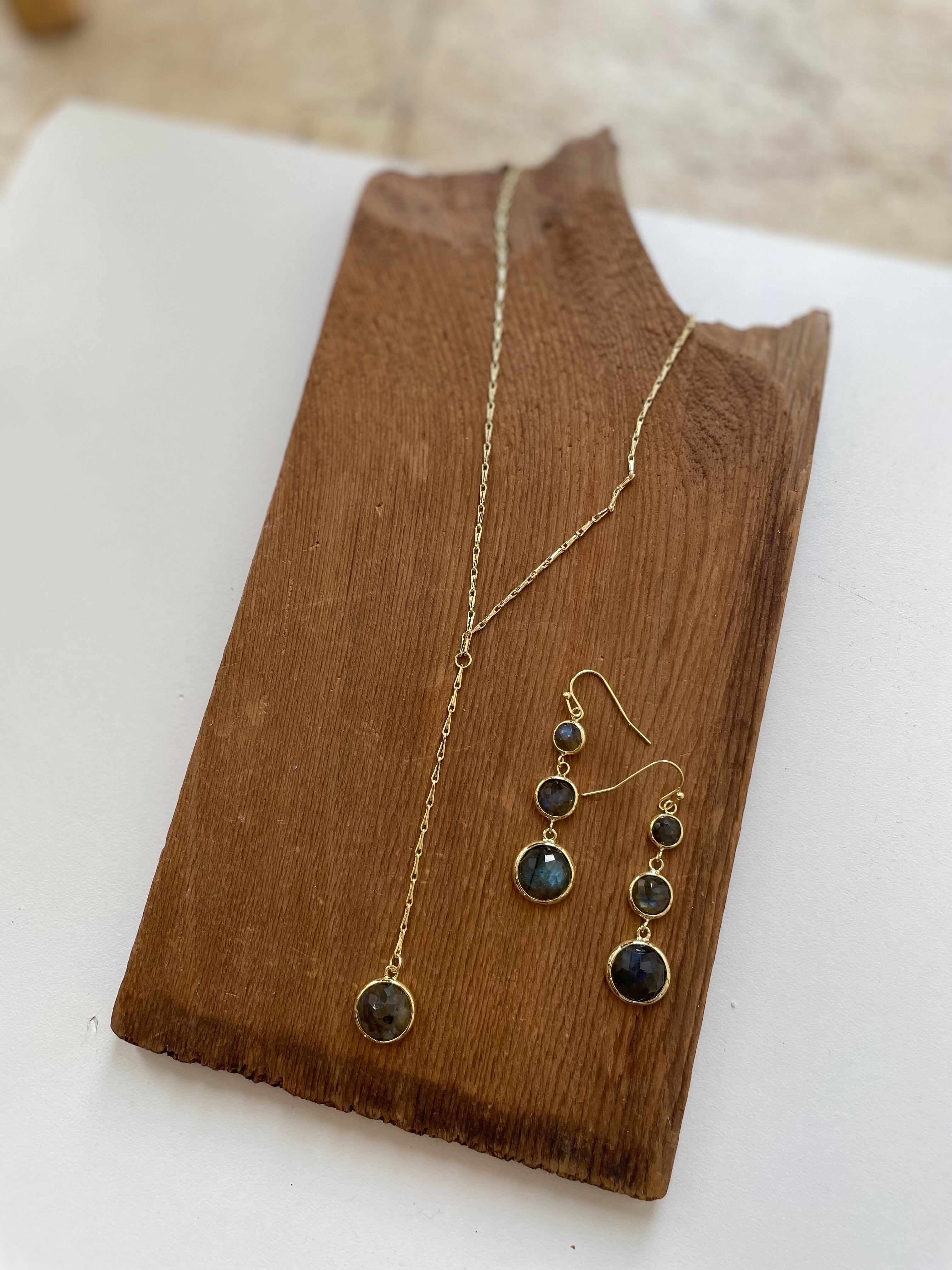 Labradorite Y Necklace - GF