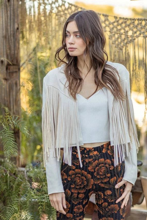 Fringe suede jacket - Out of the Blue