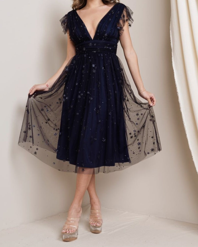 Starlight Midi Dress - Out of the Blue