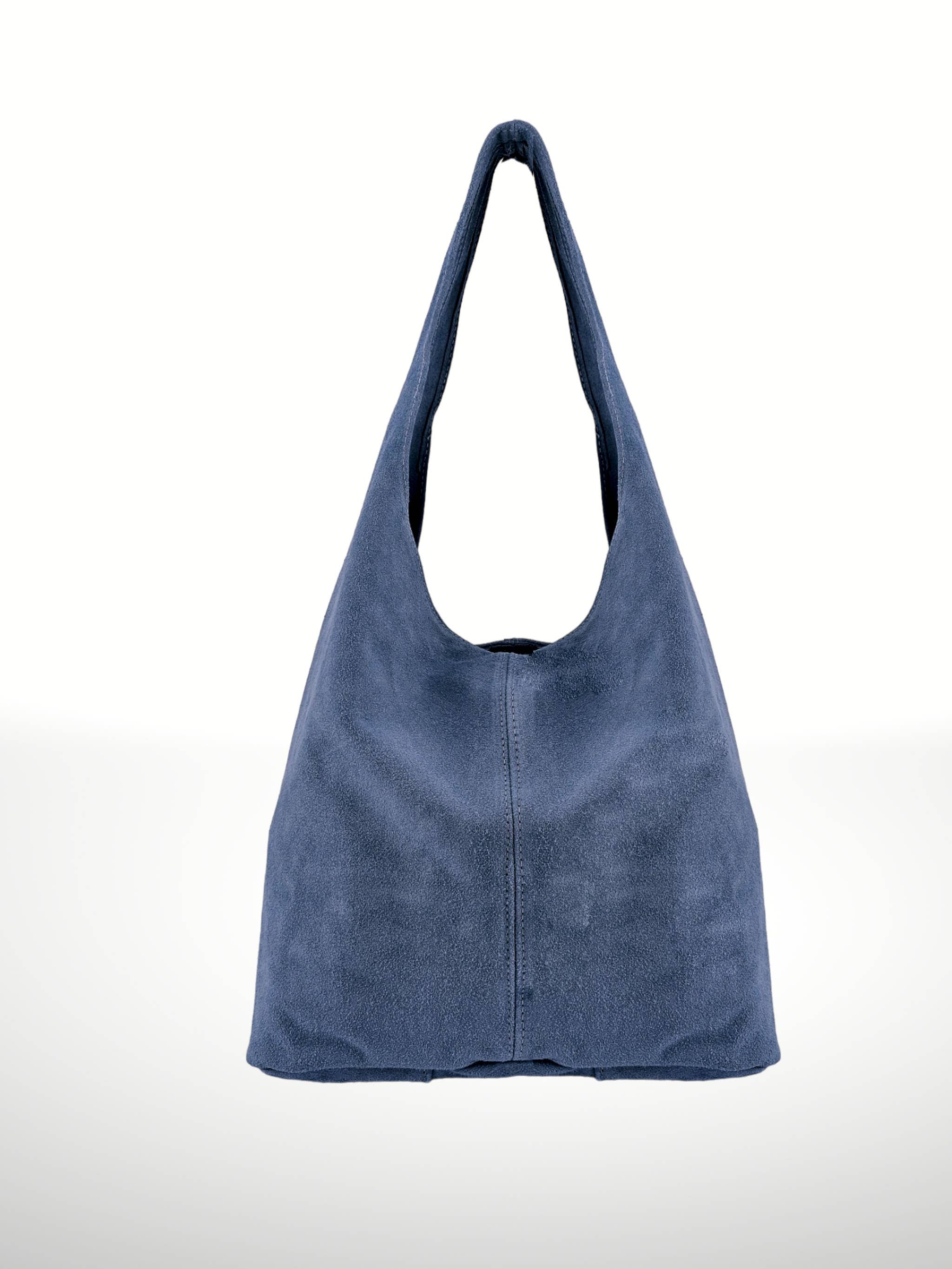 Silvia Suede Leather Bag - Out of the Blue