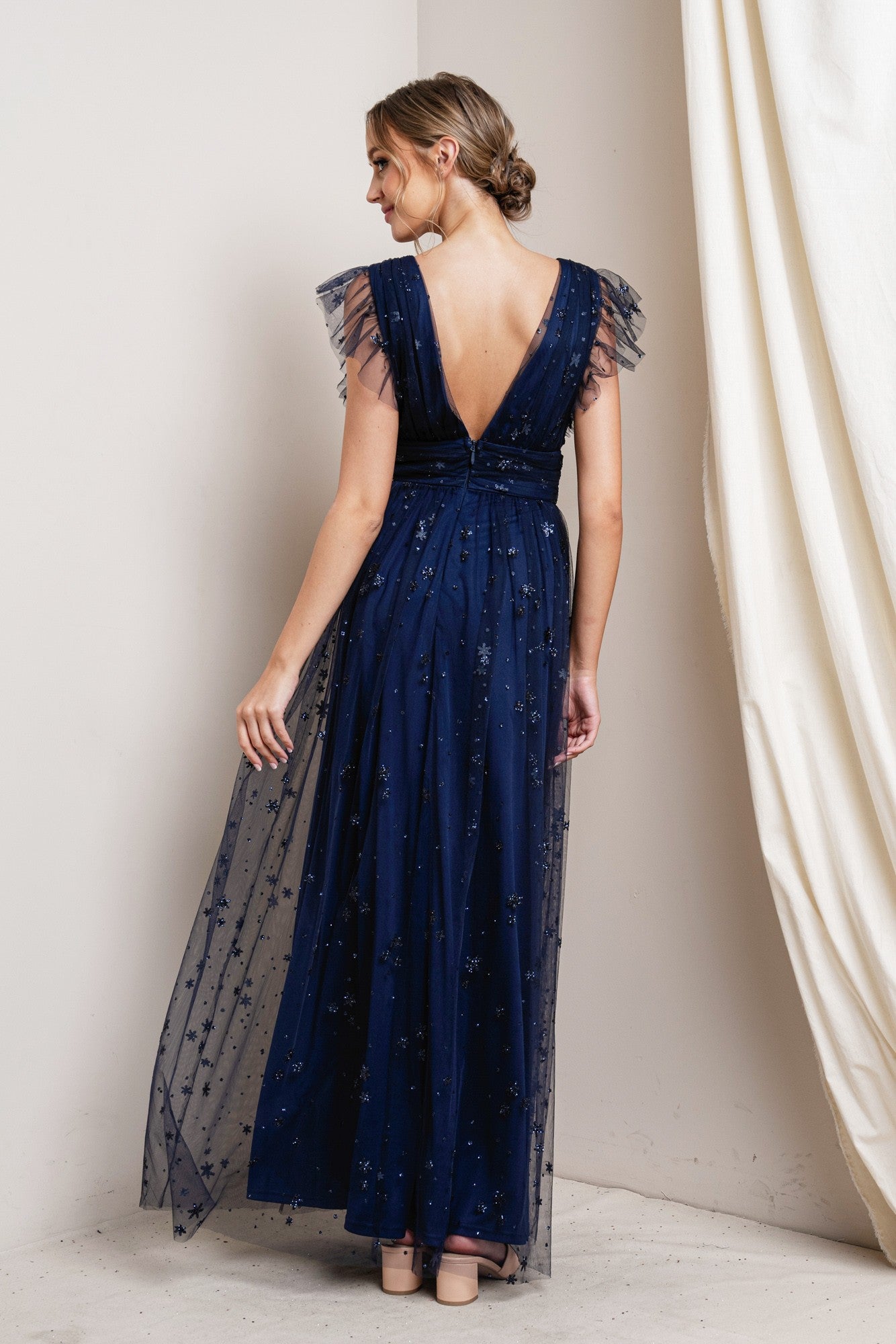 Maxi Star Mesh Dress - Out of the Blue