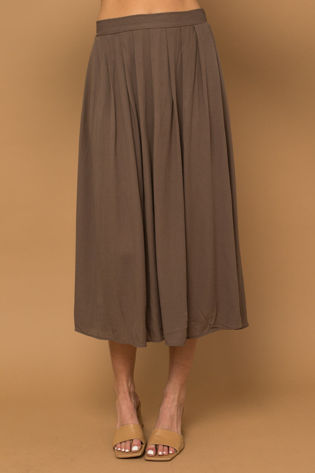 Mocha Midi Skirt - Out of the Blue