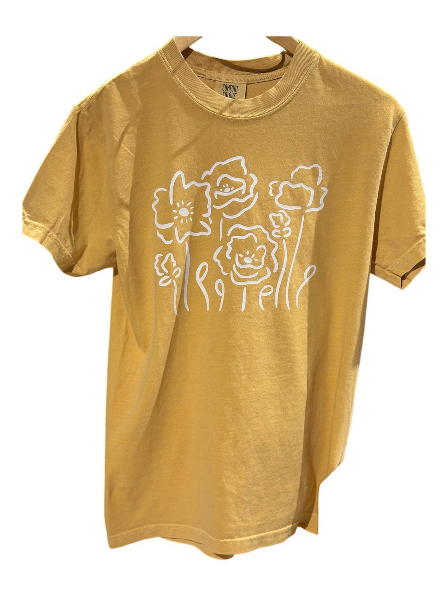 Whimsical Flower Comfort Colors Tee Cute Floral Spring Shirt - Out of the Blue