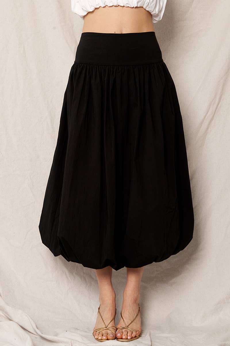 Bubble Balloon Midi Skirt