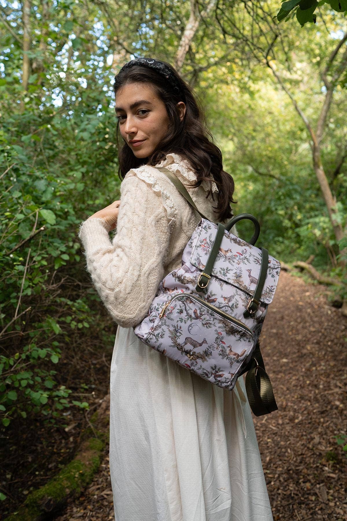 FABLE A Night's Tale Woodland Mini Backpack - Crystal Grey - Out of the Blue