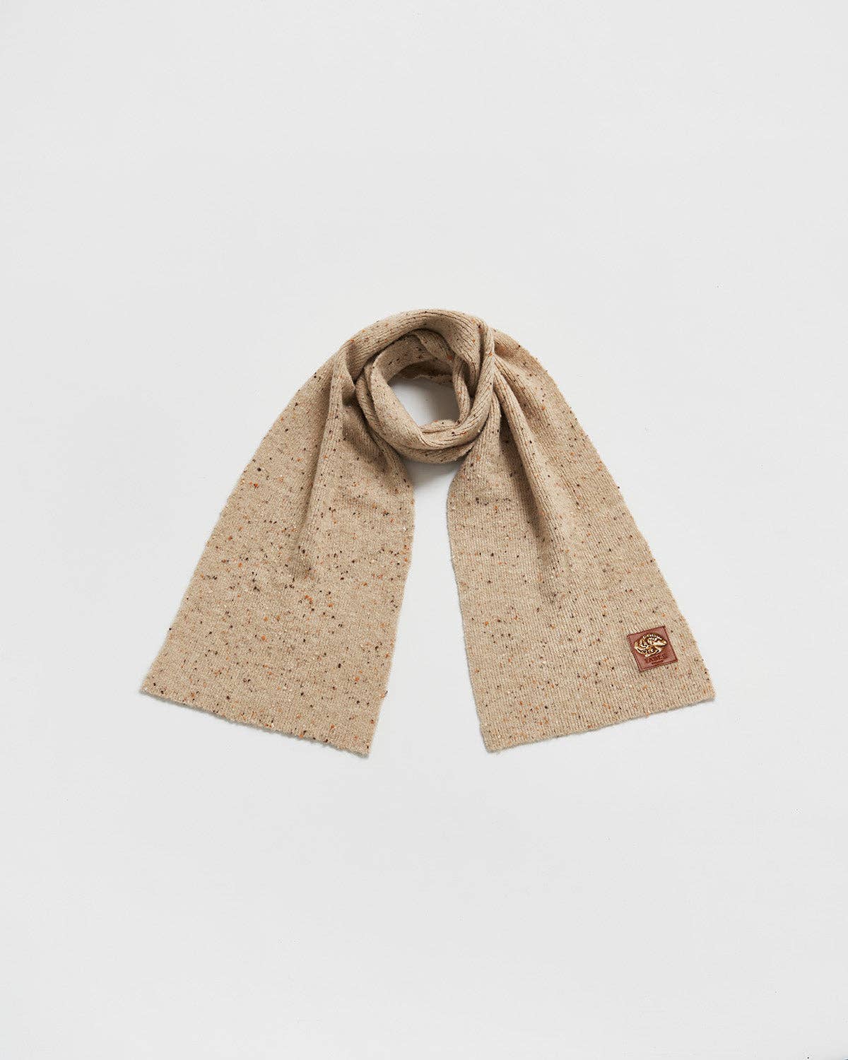 Flecked Yarn Taupe Scarf Wrap - Out of the Blue