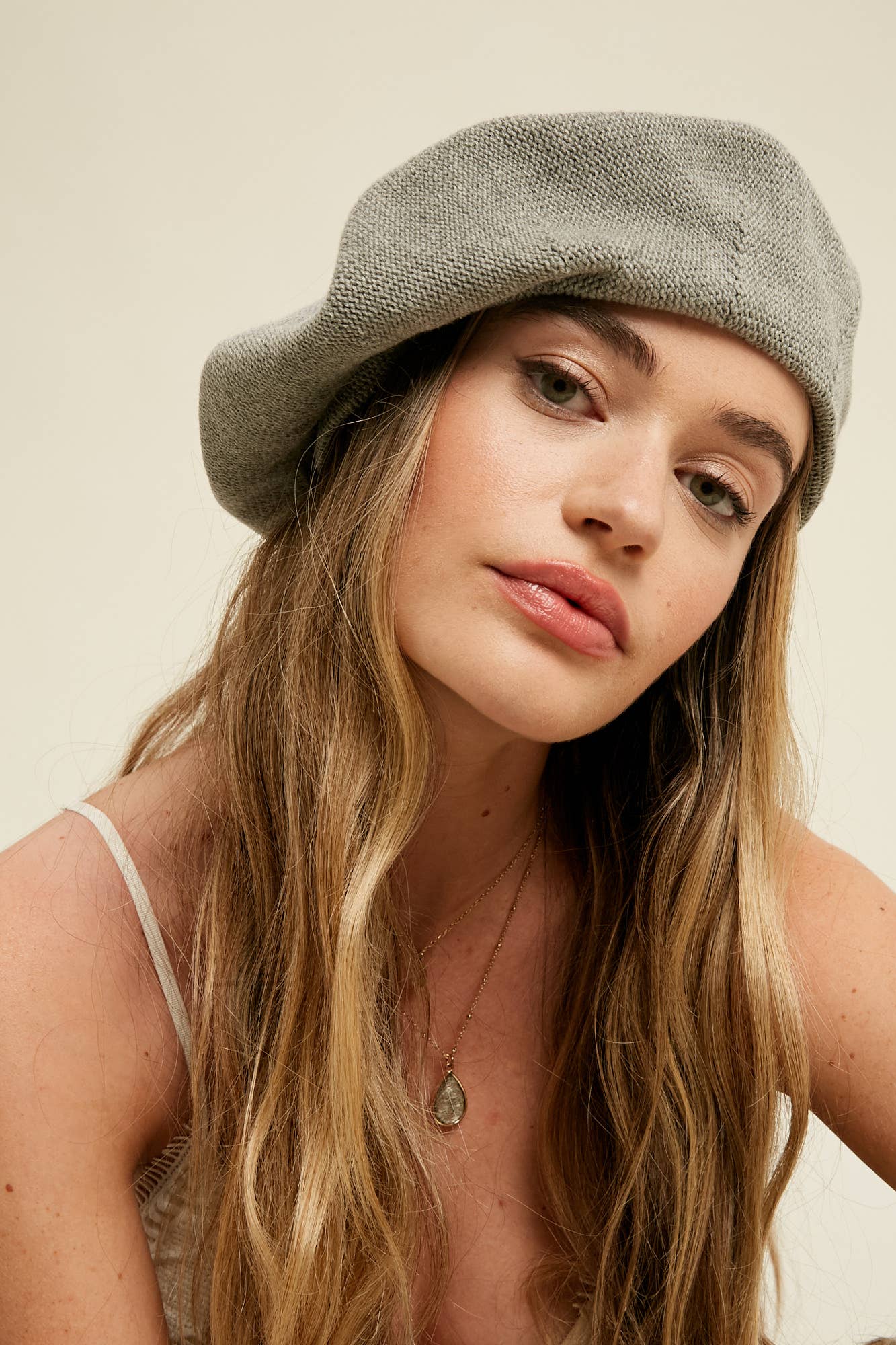 Soft Knit Beret Hat LH010 - Out of the Blue