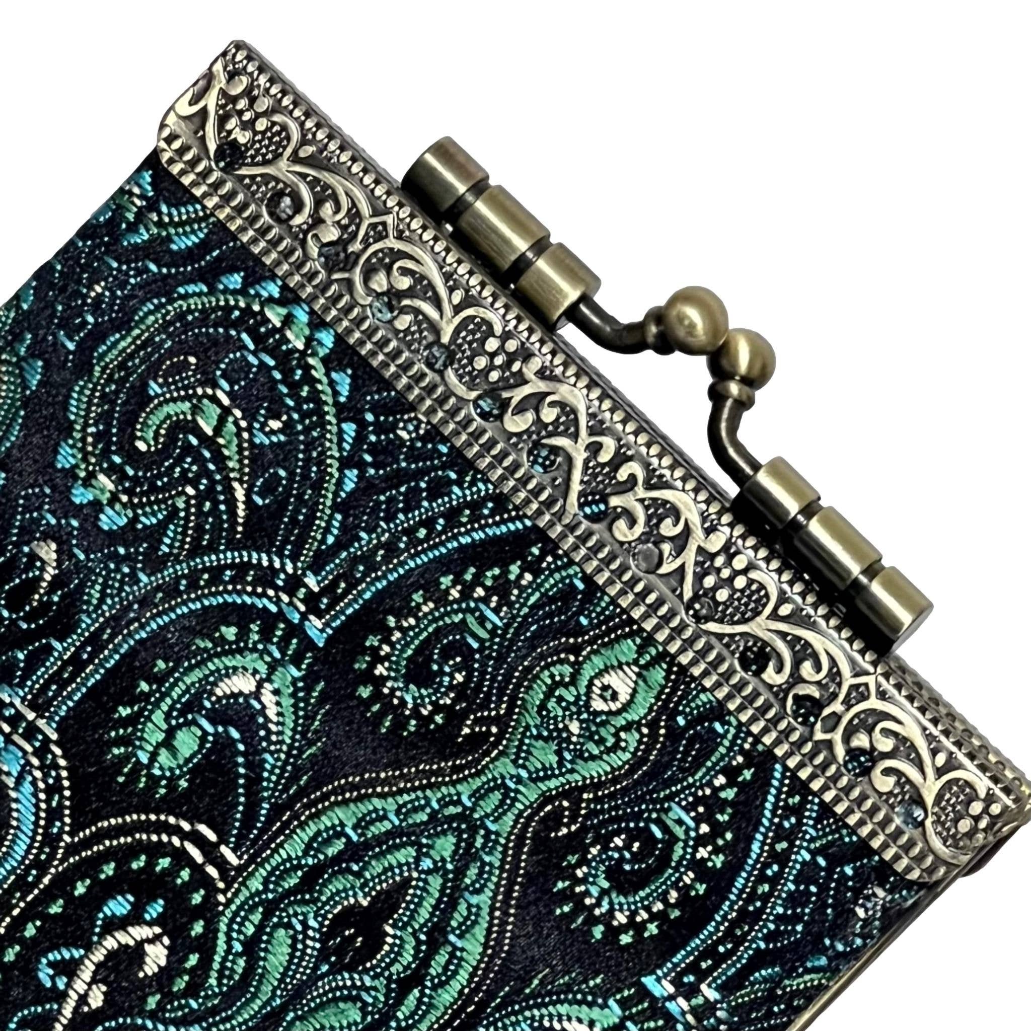 Paisley Pattern Brocade Card Holder with RFID Protection