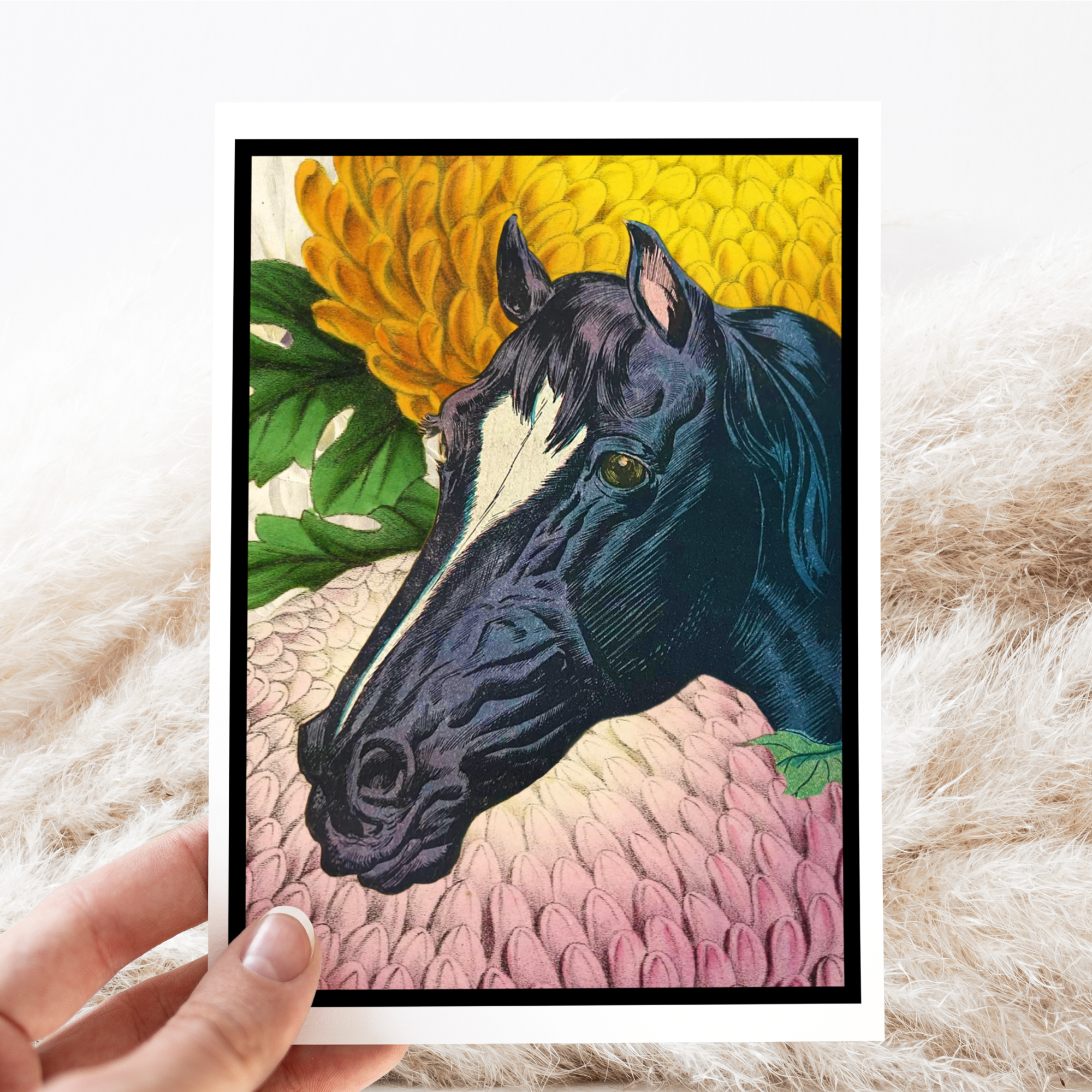 Vintage Horse and Florals. - Out of the Blue