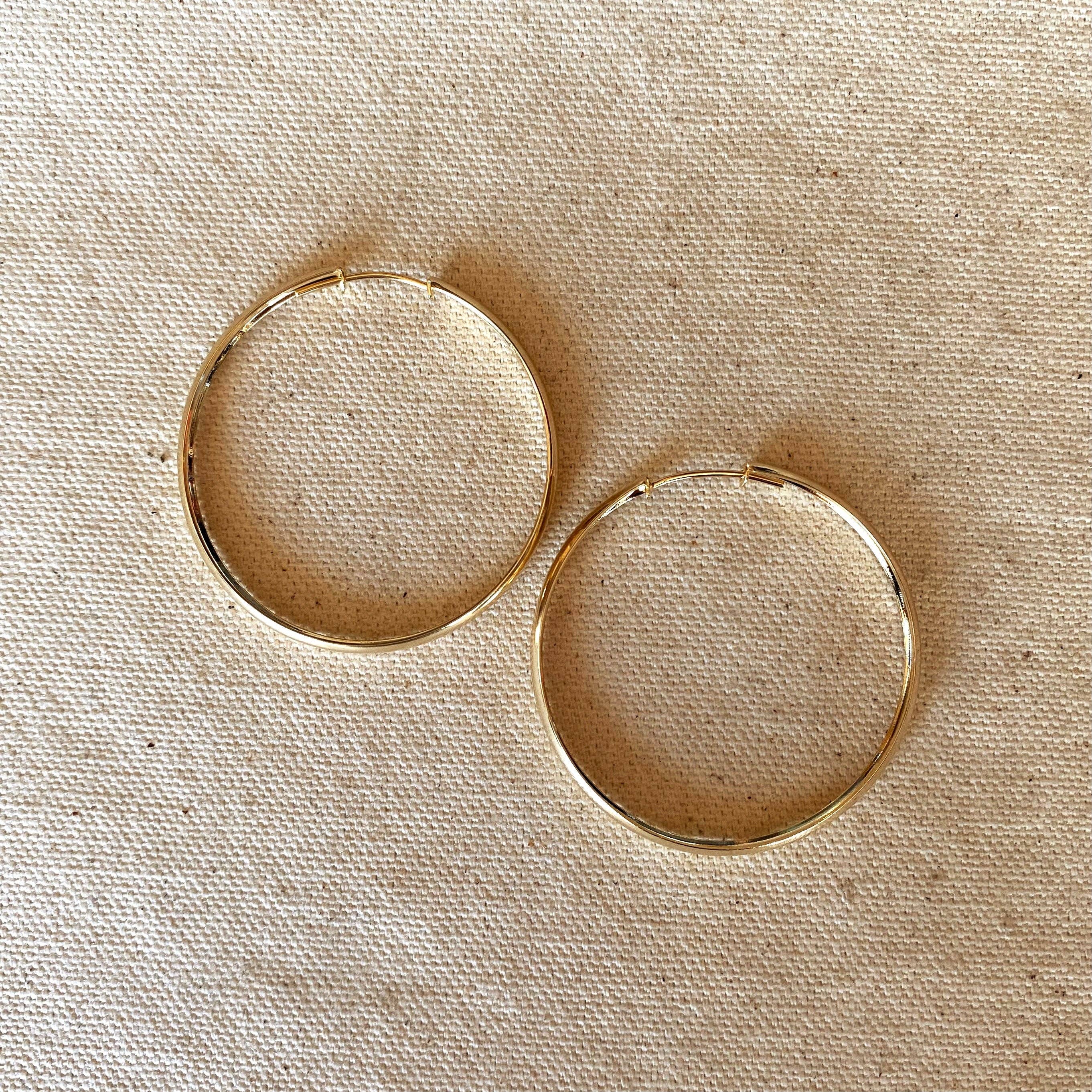 18k Gold Filled  Hoop Earrings