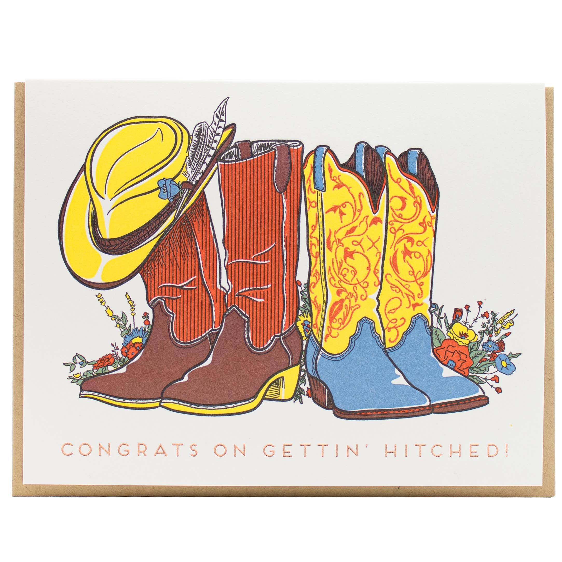 Wedding Country Boots Card - Out of the Blue