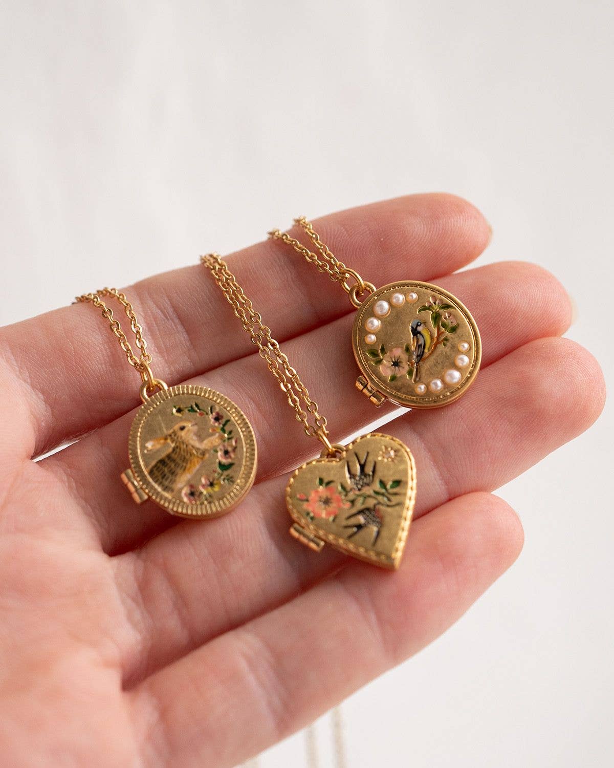 Swallow HeartLocket Necklace - Out of the Blue