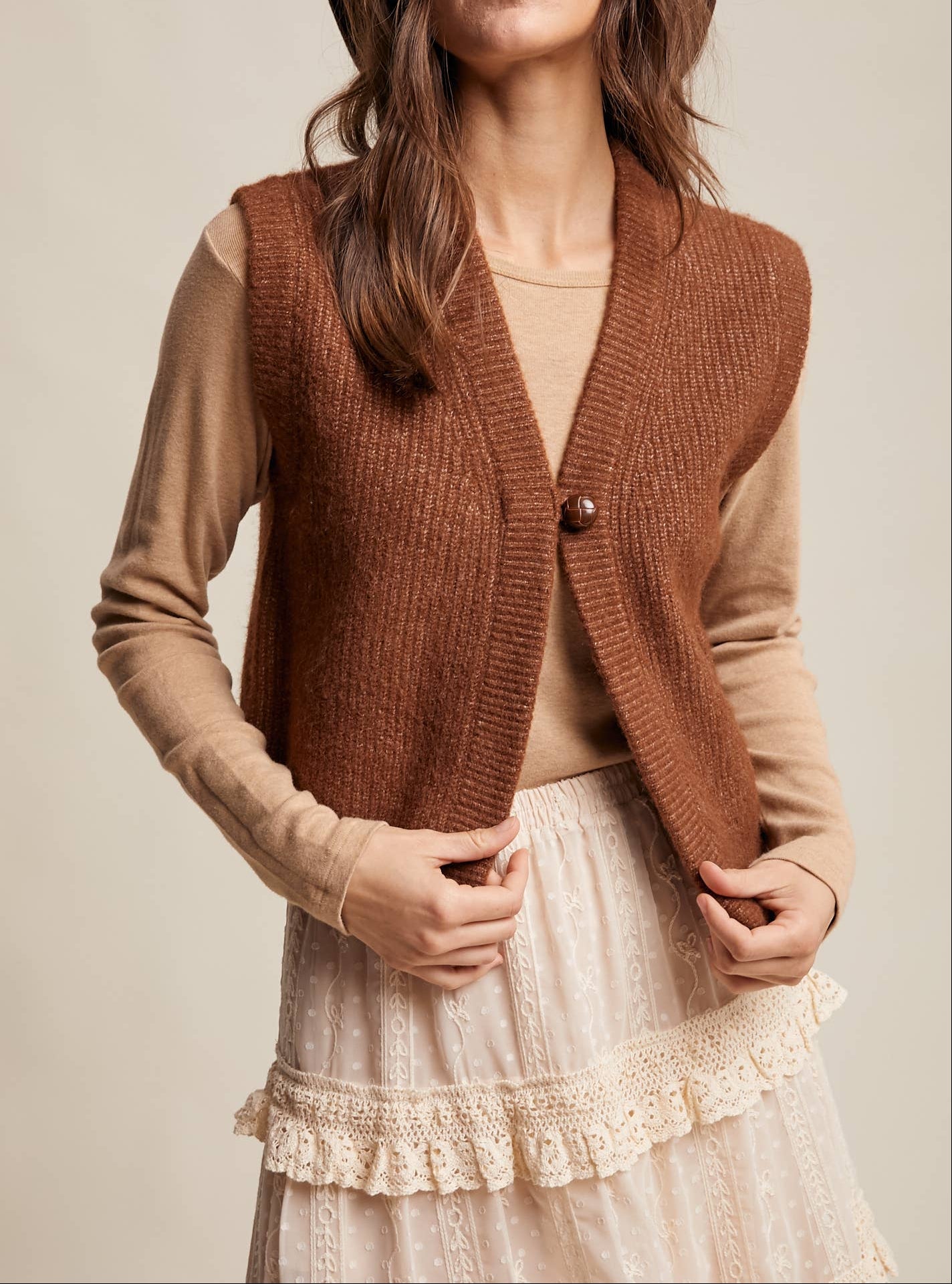 Knit Button Vest