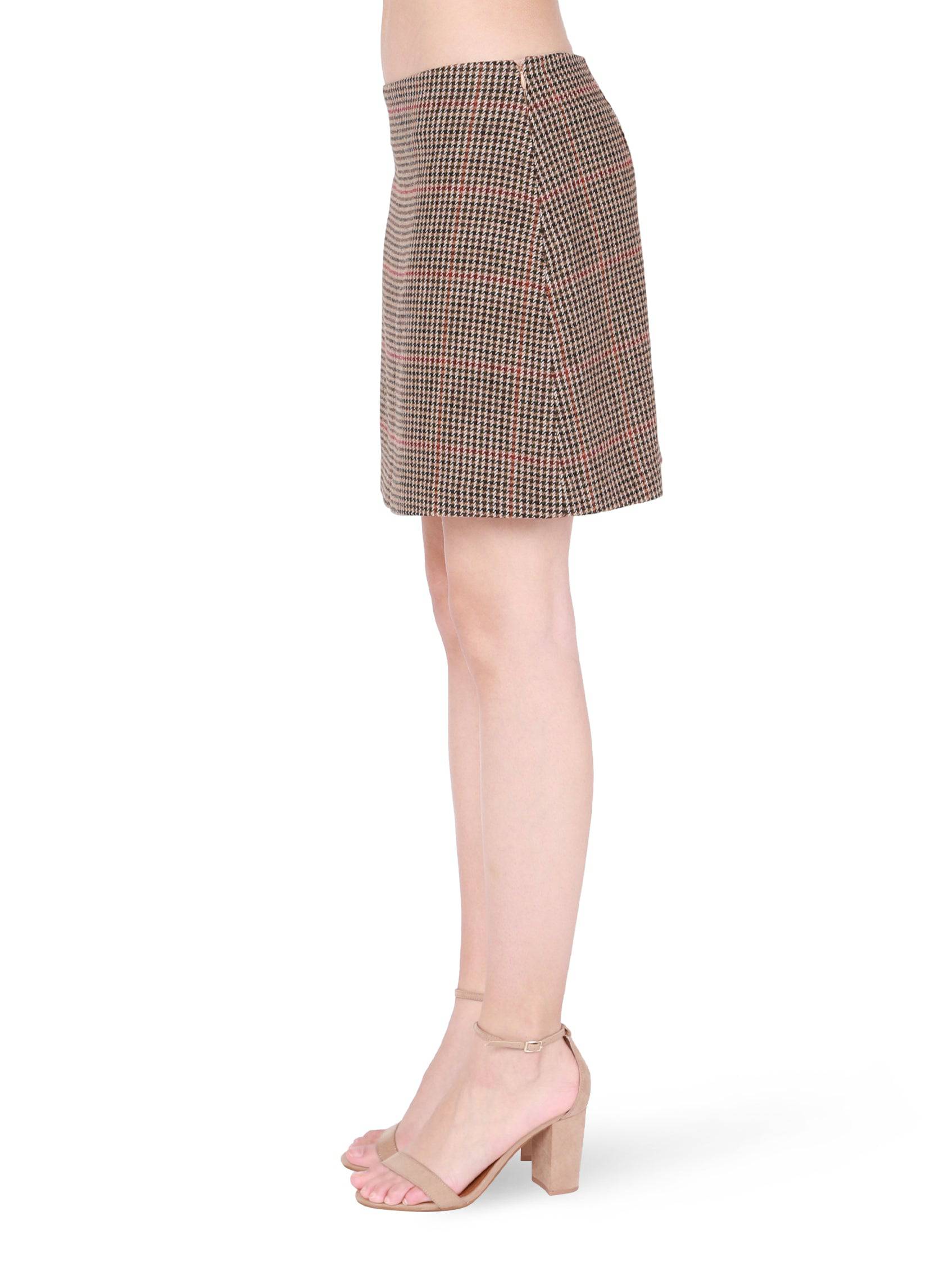 Houndstooth Mini Skirt - Out of the Blue