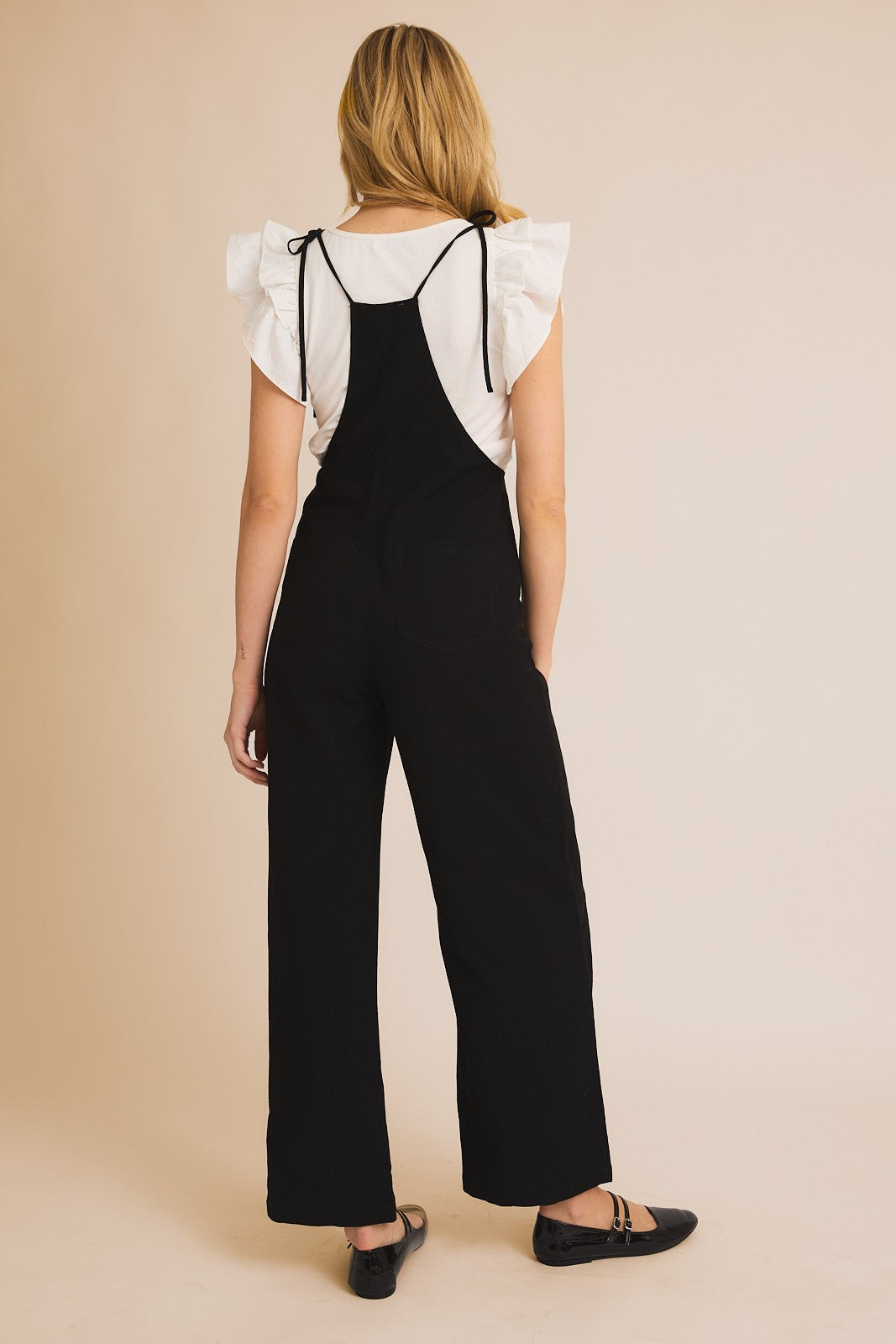 WIDE LEG LINEN OVERALLS