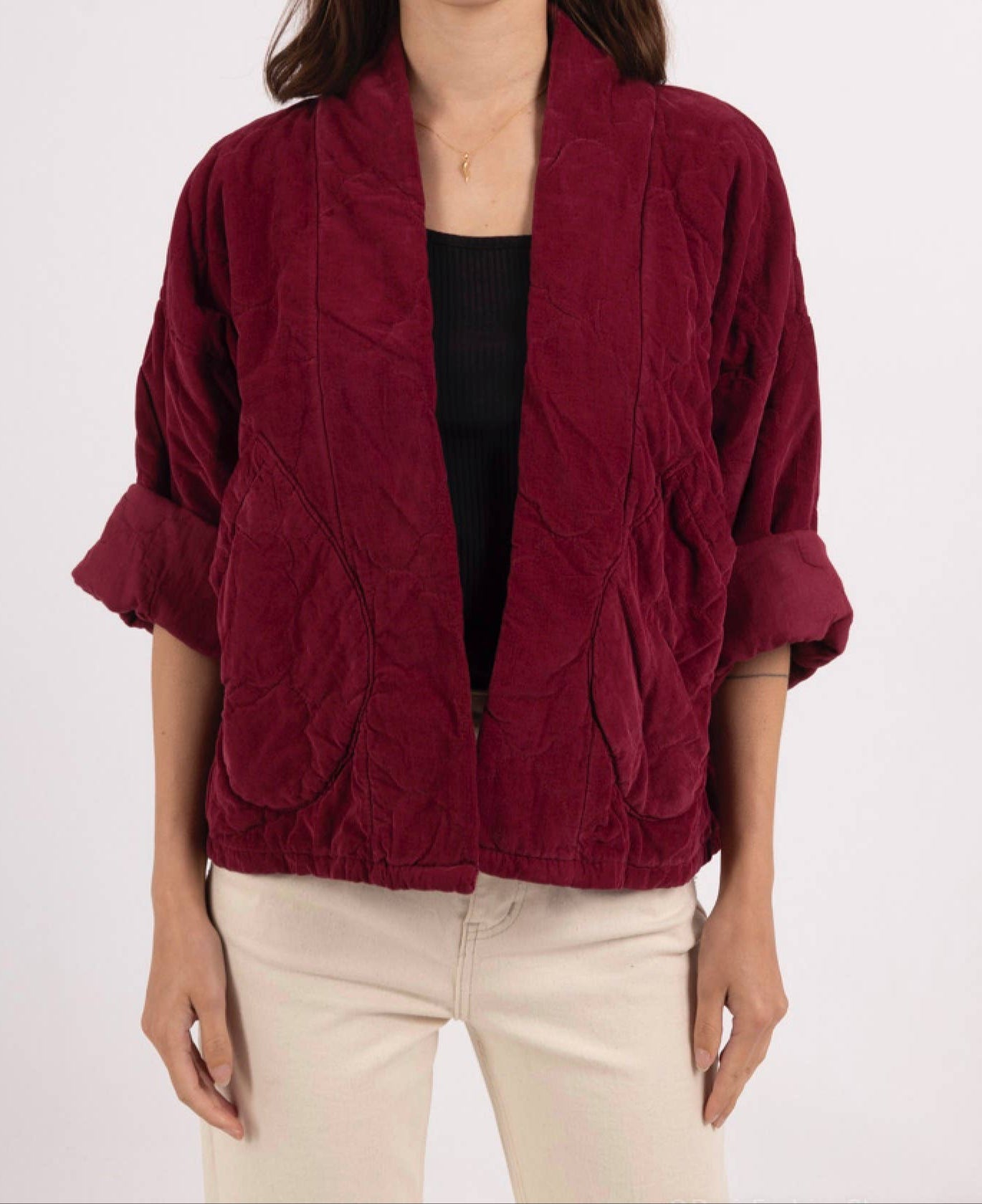 Corduroy quilted jacket - Out of the Blue