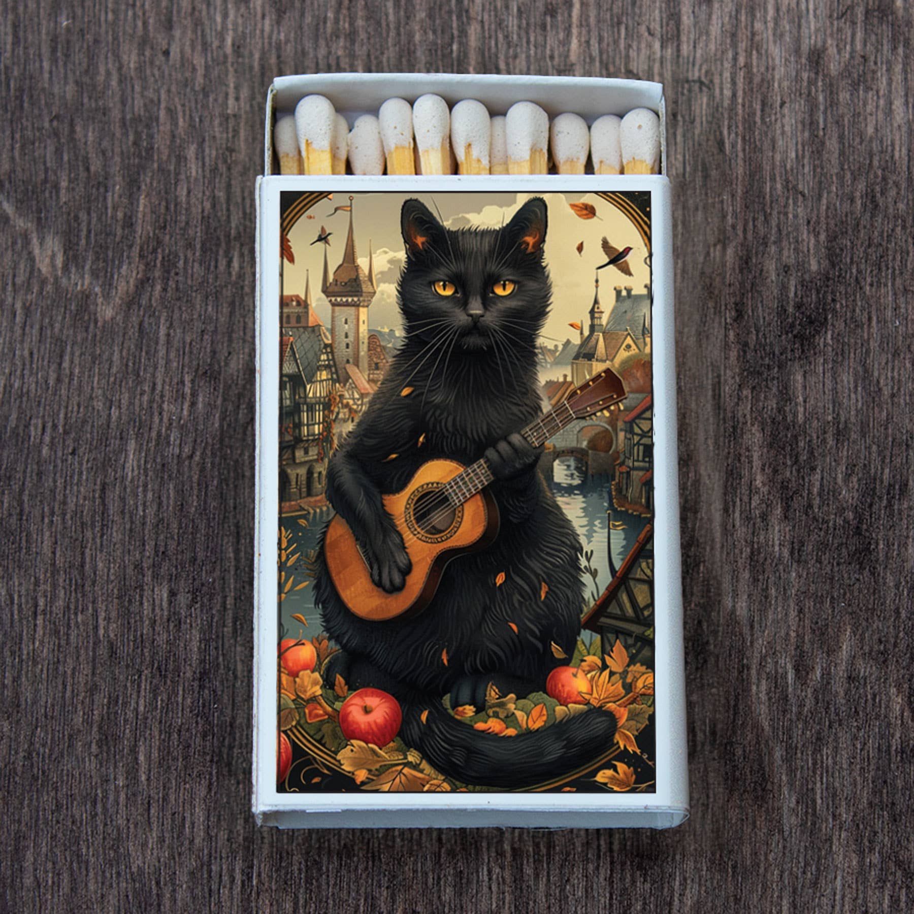 Black Cat Matchbox Candle Acc • Decorative Matches