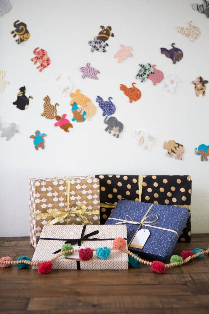 Cat Recycled Paper Garland-Eco Friendly Tree-Free Decoration - Out of the Blue