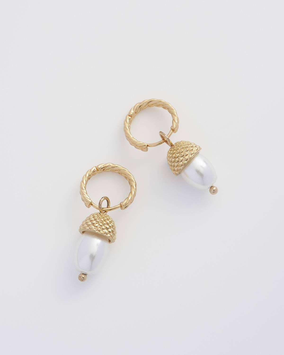 FABLE Acorn Pearl Hoops